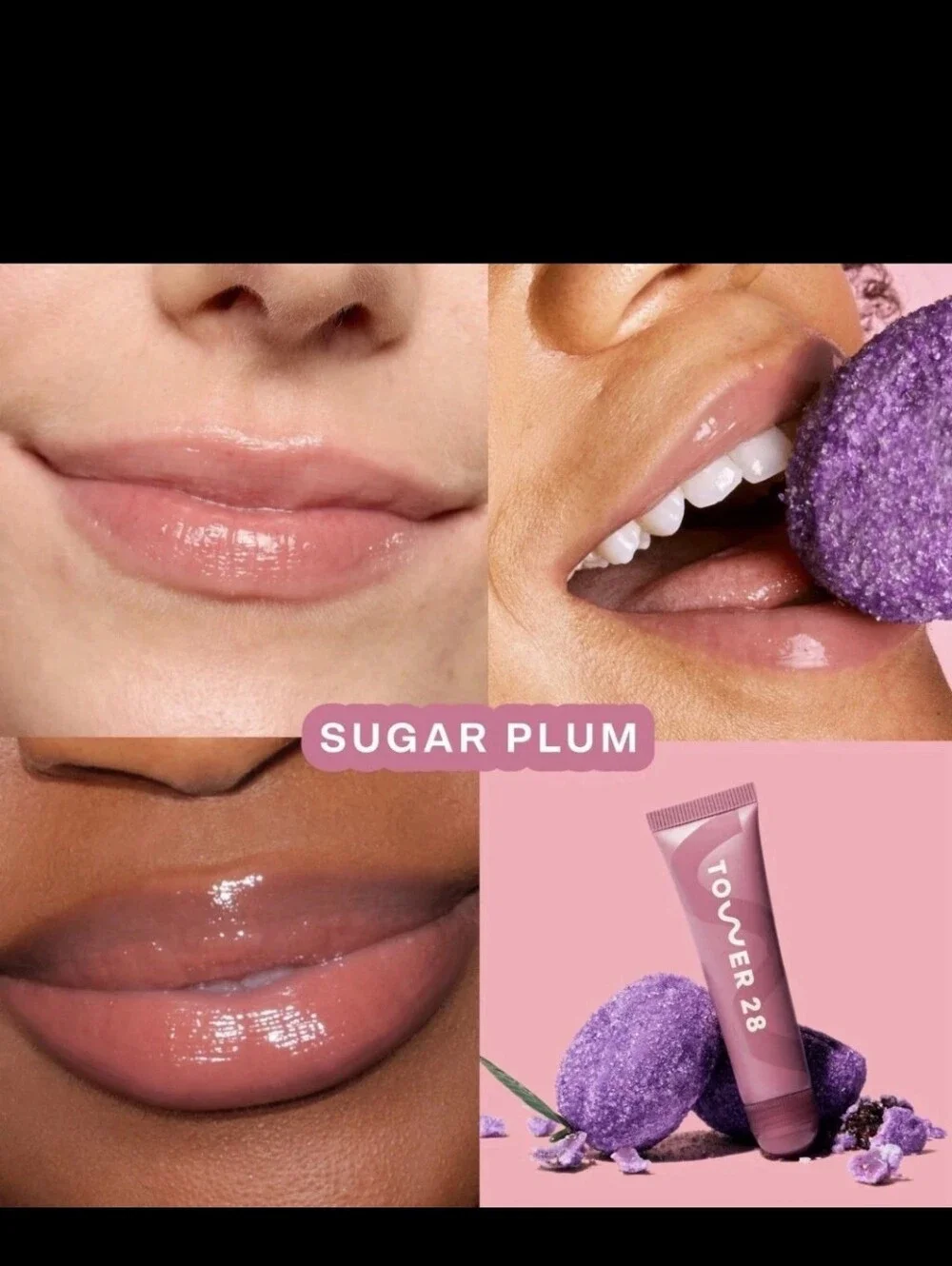 NIB Tower 28 LipSoftie Tinted Lip Treatment - Sugar Plum